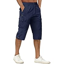 Mens Long Shorts Below Knee TACVASEN Men's Cargo Work Shorts Quick