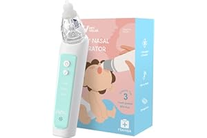 HEYVALUE Aspirateur Nasal Mouche Bébé Électrique, Nettoyant Nasal Rechargeable Avec Musique Et Lumière Pour Jeunes Enfants, Aspirateur Pour Nouveau-nés Et Nourrissons, 3 Niveaux D'aspiration