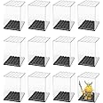 Minifigure Display Case Single, Gobesty 12Pcs Acrylic Display Case for Minifigures, Dust Proof Storage Case for Building Block, Stackable Building Block Display Box for Figurines and Collectibles