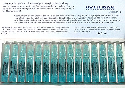 Hyaluron Anti Aging Falten Straffung Ampullen zu je 2ml Serum Hyaluronsäure, 15 Stück - 2