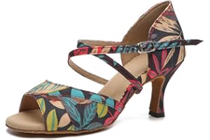 SWDZM Scarpe da Ballo Latino Americano Donna Stivali da Ballo Salsa e Bachata Tango da Sala,Modello YCL354