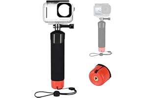 VKESEN Osmo Action Accessories Kit (Floating Handle + Waterproof Case), Compatible with DJI Osmo Action 5 Pro, Osmo Action 4, Osmo Action 3 - Osmo Action underwater Diving Accessory