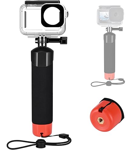 Vkesen Drijvende handgreep, drijvende stang, waterdichte handgreep, accessoires voor sportcamera voor zwemmen en duiken, compatibel met alle GoPro en de meeste actiecamera's
