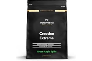 THE PROTEIN WORKS Protein Works - Creatine Extreme Powder, Creatine Formula, Premium Grade Supplement For Lean Muscle Growth, With Beta Analine, Green Apple Spike, 400 g
