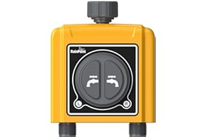 RAINPOINT Programmateur d'arrosage Automatique WiFi 2 Sorties, Minuterie d'arrosage de Jardin avec Application/Commande vocale (minuteur Uniquement) écran LCD Rose