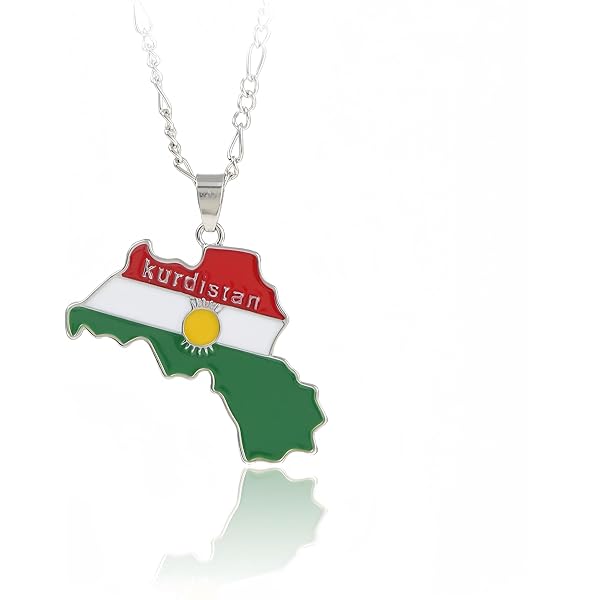 Halskette Mit Iran-Karte Anhänger – Silber, 45 Cm, Unisex Geschenk Für Frauen & Männer
