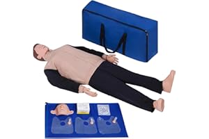 YONGYUN Manichino Primo Soccorso Rcp Kit, Manichino Primo Soccorso per Docenza, Manichino Intero per Rianimazione per la Formazione Docenza e Primo Soccorso,(Adulto)