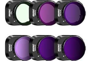BRDRC Juego de 6 filtros Mini 4 Pro, paquete de 6 filtros de densidad neutra CPL, ND8/PL, ND16/PL, ND32/PL, ND64/PL, ND128/PL compatibles con DJI Mini 4 Pro Drone Lens Accesorio (marco de aleación de