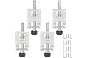 DENUOTOP Regulowane nóżki meblowe, metalowe nóżki, 7 cm z regulacją wysokości, nogi meblowe do szafy, sofy, krzesła, stołu, stolika kawowego, szafki pod telewizor, stolika nocnego, komody, 4 sztuki