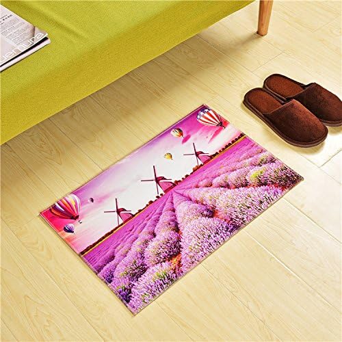 GCCI Cartoon Print Carpet Non-Slip Children 'S Room Living Room Bedroom Bedside Bed Mats,C60 * 90cm,Red