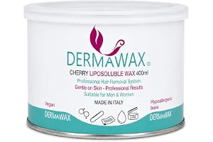 DERMAWAX Cherry Soft Gel Wax 400 ml i metallburk för hårborttagning | CHERRY SOFT GEL WAX: Liposolubelt varmvax för ben, armar, armhålor och kropp – appliceras tunt och tas bort med vaxremsor