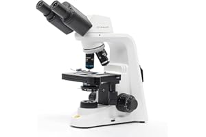 SWIFT Stellar 1 Pro-B - Microscopio compound completamente corretto in qualità di ricerca, ingrandimento da 40 a 2500 volte, testa trinoculare, tavolo meccanico, messa a fuoco ultra precisa