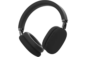 groov e Fusion Wireless Headphones - Active Noise Cancelling Headphones with 32Hrs of Audio Playback - Bluetooth & 3.5mm Audio Jack - Black