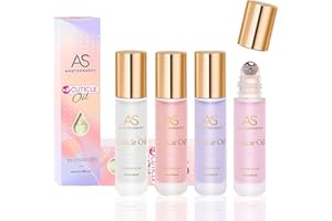 MKNZOME Nail Oil Cuticle, 4PCS Roll-On Nail Oil Treatment per Unghie Danneggiate, Penna Idratante e Nutriente per Cuticole, Set per la Cura Delle Cuticole per Riparare Unghie Screpolate e Secche