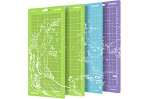 VOHESEA Lot de 4 tapis de découpe autocollants pour Cricut Joy - Pour accessoires Cricut Joy - Variété - Adhésif - Antidérapant - 4,5 x 12"