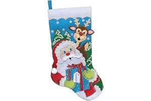DESIGNWORKS INK Design Works Crafts Present for Rudolph Felt Stocking Kit