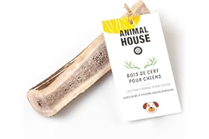 Animal House - Bois de cerf sectionnés de qualité supérieure pour Chiens - 100% naturels et résistants - Améliore l'hygiène bucco-Dentaire - Convient à Toutes Les Tailles (S)