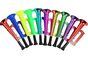 RmKbe 10 Pieces Trumpets Toy Trumpet Horn Noise Maker Children's Trumpet Plastic Musical Instruments for Sporting Events Party