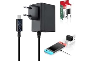 SEHAWEI Cargador para NS Switch,Adaptador de CA Type-C de Carga Rápida Compatible en Switch Lite/Switch Dock/Switch Pro/Modo TV y Control Dock & Pro
