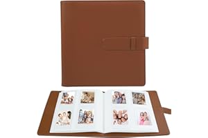 256 Taschen Fotoalbum für Fujifilm Instax Mini LiPlay 11 90 70 12 9 8+ 8 7S Kamera/Mini Link SP-1 Drucker, Polaroid SnapTouch PIC-300 Z2300 Mint Zip Instant Camera Printer (Braun)