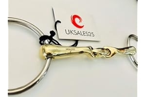 UKSALES25 Loose Ring Snaffle Bit Verbindend Angled (Horse Bits) (5")