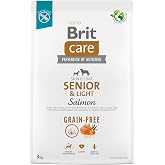 Brit Care Senior &amp; Light, Kilo Kontrol&uuml; Ve Deri - T&uuml;y Hassasiyeti Olan Yaşlı K&ouml;pekler İ&ccedil;in, Tahılsız, Somon Balıklı Kuru Mama