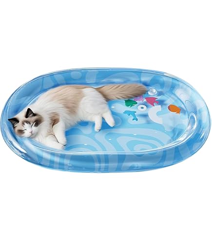 Katzen-Wassermatte Mit Fischen – Sensorisches Spielzeug Zum Kühlen, Für Katzen & Hunde, Einfach Mit Wasser Zu Füllen