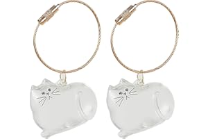 HDQQEU Cat Hair Keychain, Cat Hair Key Pendant, Transparent Acrylic Cat Hair Storage Box Pendants, Cat Pendants, Cat Pendant, Cat Key Ring, Pet Hair Memory Box for Collecting Animal Hair (#01, Pack of 2)