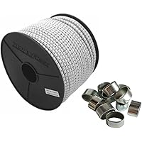 6mm Expanderseil 10 m Gummiseil + 10 Würgeklemmen Gummileine Planenseil Seil Plane in Weiss Schwarz