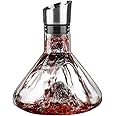 Exrp Iceberg Wine Decanter Set with Aerator Filter,Red Wine Carafe,Wine Aerator,Wine Gift,100% Hand Blown Lead-free Crystal Glass (1600ML)