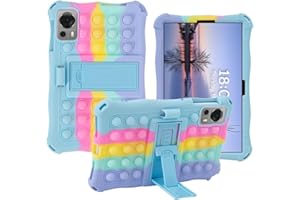 zZjoOoj Custodia protettiva in silicone per Headwolf Fpad7 / AllDOCUBE iPlay 60 mini / 60 mini Pro / 60 Mini Turbo Tablet Case, Protettiva Silicone Antiurto con Funzione Stand (Blu)