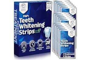 DENTELO Professional Teeth Whitening Strips,28 Non-Sensitive, Safe for Enamel, Anti Slip, Dentist Formulated Teeth Whitener Strips, Adavance Pap Whitening Stripes