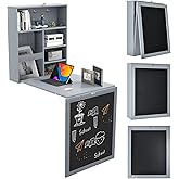 VEVOR Wall Mounted Folding Table, Wall Mounted Drop Leaf Tables, Solid Wood Floating - View #8