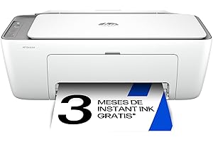 HP DeskJet 2820e 588K9B, Impresora Multifunción de Inyección de Tinta A4 a Color, Impresión a Doble Cara Manual, 7,5 ppm, Wi-Fi, Smart, 3 Meses de Instant Ink Incluidos, Blanca
