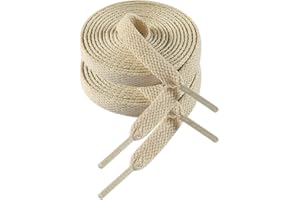 VSUDO Płaskie Sznurowadła do Trampki Sneakersy, Szerokość 8mm Płaskie Sznurowadło do Tenisówki Płócienne, Sznurówki do Tenisówki, Zamienne Sznurowadła Trampkowe, Buty Biegania, Buty Sportowe