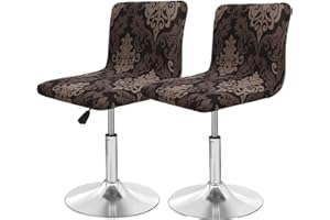 SDNAM Fundas de Silla de Bar con Respaldo Cubierta de Taburete de Bar elásticas Juegos de 2/4/6 Universal Ajustable Terciopelo Extraíbles y Lavables Fundas Protectora de Taburete de Cocina ( Color : #31 , S
