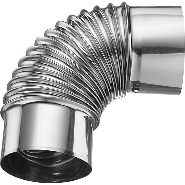 5 inch (125mm) Stove Pipe 90 Degree Bend With Cleaning Door - Vitreous Enamel 5 inch (125mm) Stove Pipe 90 Degree Bend With Cleaning Door - Vitreous Enamel