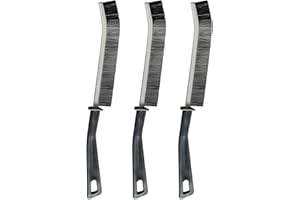 YUREMEEY Brosse de Nettoyage des Interstices, 3 Pcs Brosse Nettoyage Crevasses avec Poignée, Brosse Joint à Poils Durs, pour Salle de Bain Rainure Fenetre, Porte, Fenêtre, Rail de Cuisine, Toilettes