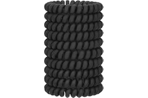 JessLab Élastiques En Spirale pour Femmes, Lot de 10, Sans Pli et Sans Dommage, pour Queues de Cheval et Bracelets, Accessoire pour Cheveux Filles