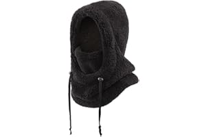 Générique Cagoule Unisexe Garcon Fille 3-10 Ans Bonnet Enfant Hiver Chaud Laine Fine Epais Ski Modo Mignon Protection d'oreilles Écharpe Chapeau Cape Bobs Ajustable