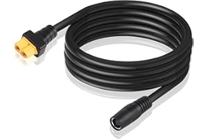 PNGKNYOCN DC 8mm to XT60 Power Cable 14AWG DC 8mm Female to XT60 Female Adapter Cable for Solar Panel Portable Power Station Solar Generator（1.5M/4.9Ft）