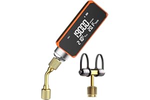 Elitech VGW-Mini Kit Vuotometro Digitale Senza Fili Con Adattatore Tester Di Pressione Ricaricabile HVAC 0-19000 Micron Allarmi Via APP Registrazione Offline Compensazione Della Temperatura 1/4” SAE