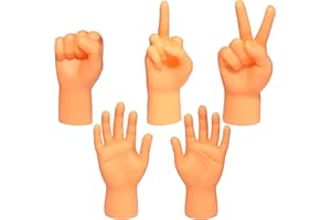 AQKILO Ezebesta 5 Stück Miniature Little Hands Kleine Hände Set Fingerpuppen Linke und Rechte Hand