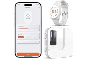 DAYTEE Daytech WiFi Tuya Intelligent Bracelet Alarme Personne Agee,Bouton Alarme Personne Agee,A Utiliser Lorsque Les Personnes âgées Ont Besoin d'aide (Blanc 1-1)