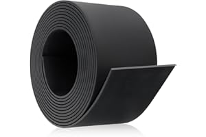 LEFUNOM Rotolo gomma antiscivolo foglio di gomma antivibrazione 3m×50mm×3mm rotolo neoprene tappeto in neoprene per guarnizione e protezione dagli urti (non adesivo)