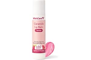 WishCare Tinted Lip Balm SPF 50 PA+++ | Brightening Lip Balm for Dark Lips | In-Vivo Tested | Kojic Acid & Niacinamide | For Women | 5g