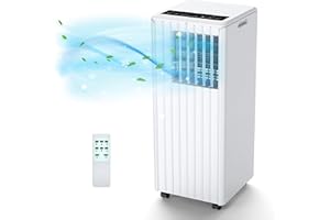 JustSmart Condizionatore Portatile 7000 BTUs, 3-in-1 Condizionatori Portatili, Deumidificazione 36L/giorno, Ventilatore con 2 Velocità, Raffreddamento, 24H Timer, Telecomando, Sleep Mode, 15㎡