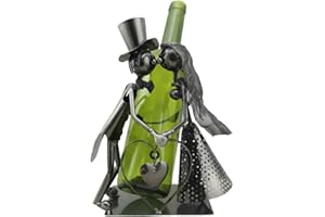 ENESCO Home Decorazione 523833 Portabottiglie, Metallo, Multicolore