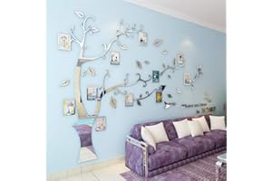 GUANGMU Tree Wall Stickers 3D DIY Tree Wall Decal Art Murals Large Family Photo Frames Tree Decoration for Living Room Bedroom Restaurant Home Decor