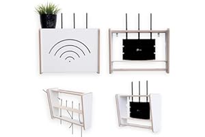 MOE UHANE OHANA Router Cabinet – Router Storage Box – WiFi Shelf – Router Hide – Wall Box